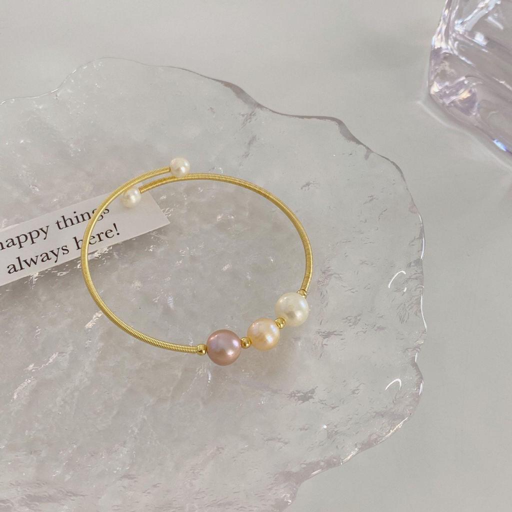 Irregular Freshwater Pearl Bracelet: Elegant Handmade Jewelry for Women
