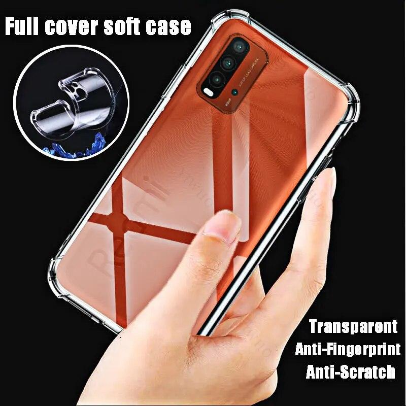 Soft Silicone Shockproof Clear Case for Xiaomi Redmi 9T TPU Transparent Covers Shell for Redmi 9 T 6.53" M2010J19SG Anti-Scratch