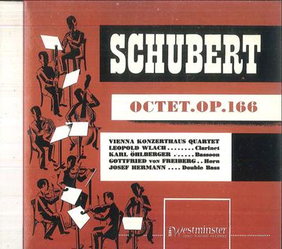 CD WIEN KONZERTHAUS QUARTETT LEOPOLD Schubert Oktett F-Dur Op.166 D CD3 WESTMINSTER Südkorea Klassik Gebraucht