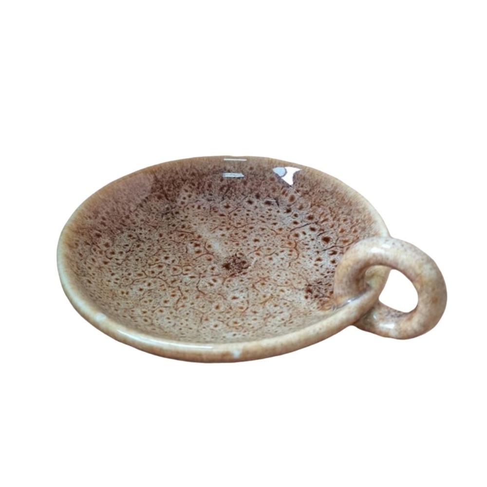 Round Ceramic Candle Plate Retro Style Candle Holder Creative Candlelight Stand  Anniversary