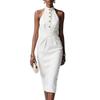 Solid Color Dress European and American Elegant Dress Simple Hot-selling Dress