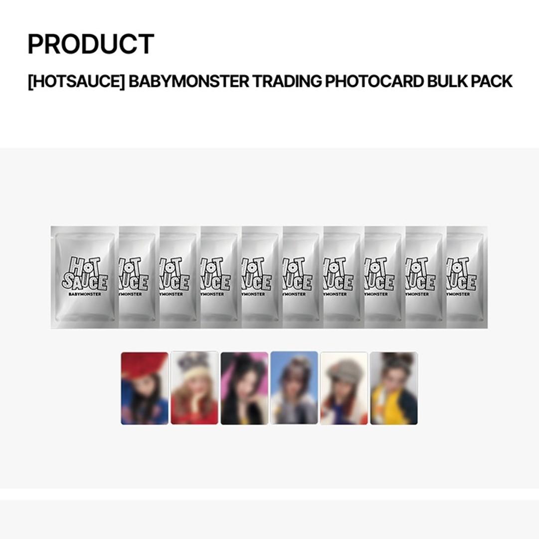 

[HOTSAUCE] Официальные фотокарточки BABYMONSTER, оптовая упаковка – Полный набор K-pop торговых карточек с бонусными подарками