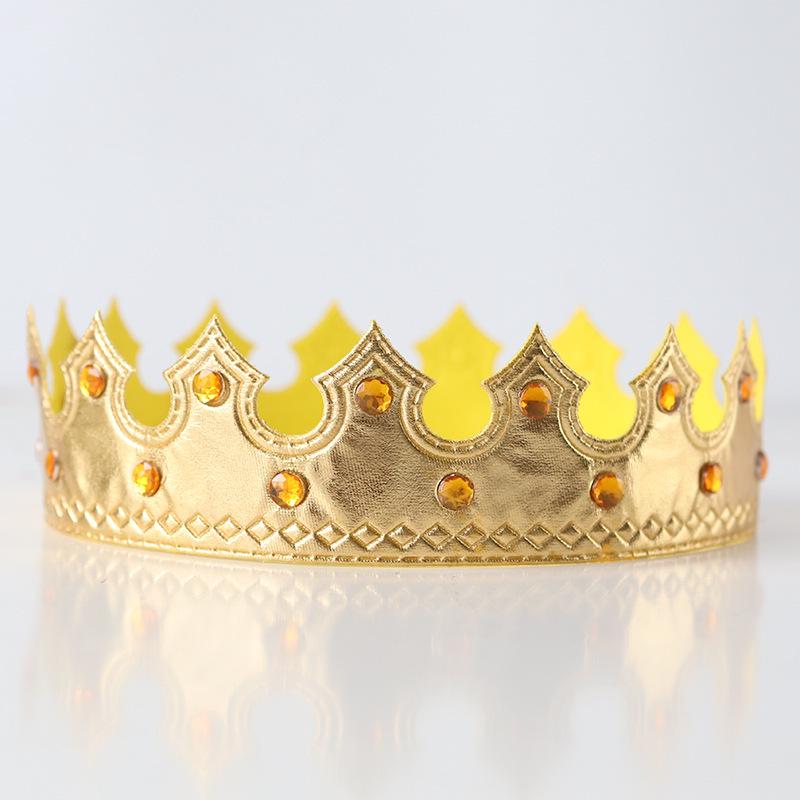 Golden Prince Crown Birthday Cake Decoration Hat for Kids