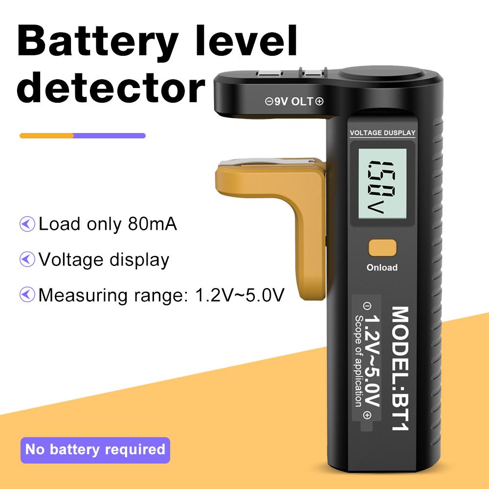 BT-1 Digital Battery Tester LCD Display 9V/1.5V/AA/AAA Universal Battery Tester Battery Capacity Tester Button Cell Volt Checker