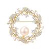 Pearl Brooch Women's High-end Silk Scarf Buckle Corsage Pin Annual Trend Niche Design Sense Decorative Accessories