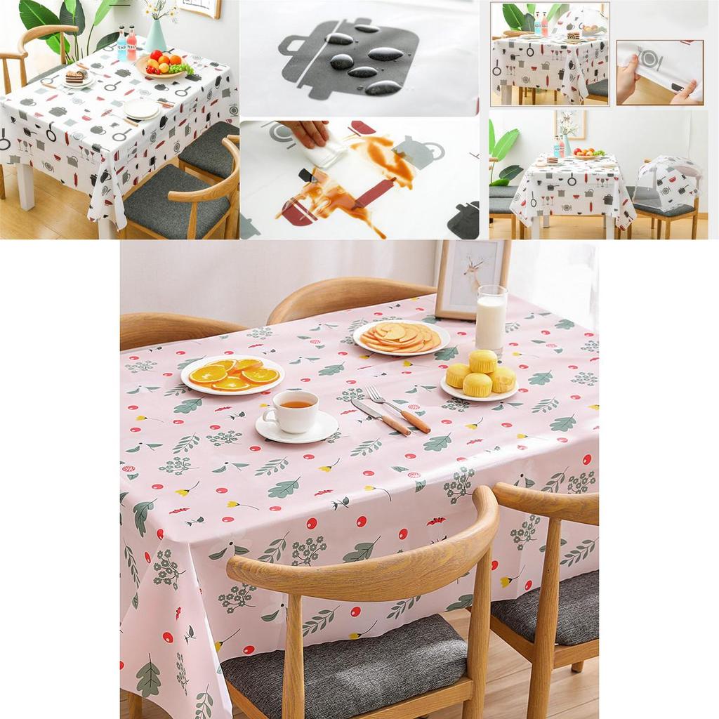 Cute Cartoon Peva Tablecloth With Oilproof And Waterproof Features For Easy Cleaning
