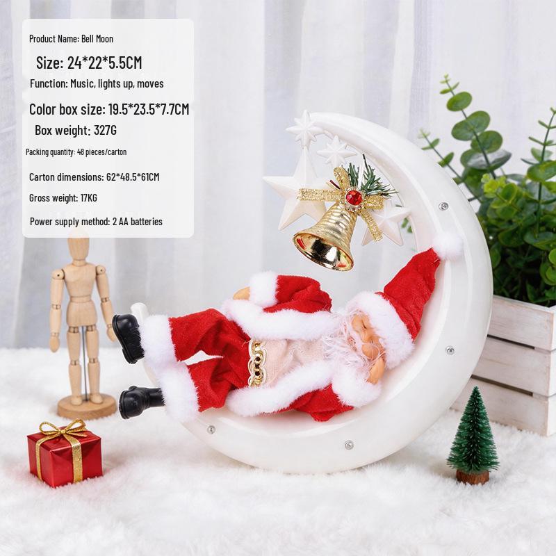 Electric Climbing Ladder Santa Claus Toy for Kids' Christmas Decoration