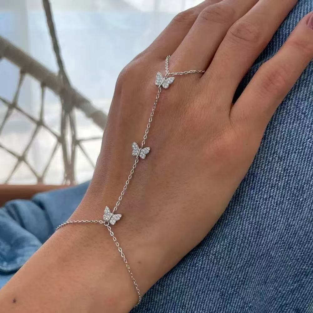Schmetterling Wasser Diamant Armband für Damen mit galvanisiertem Tierdesign Geschenk für Jahrestage