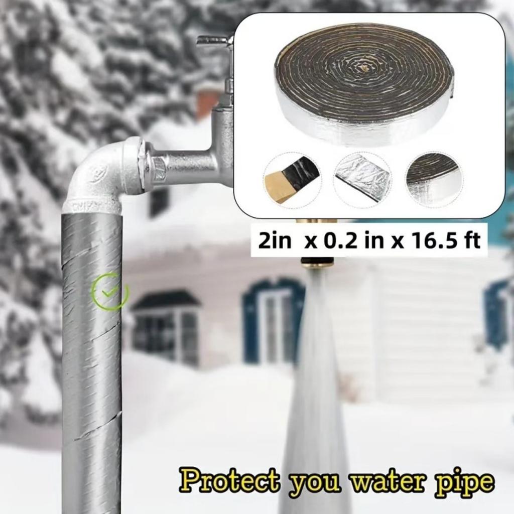 Pipe Insulation Tape, Self-Adhesive Aluminum Foil For Cold Water  In Winter
