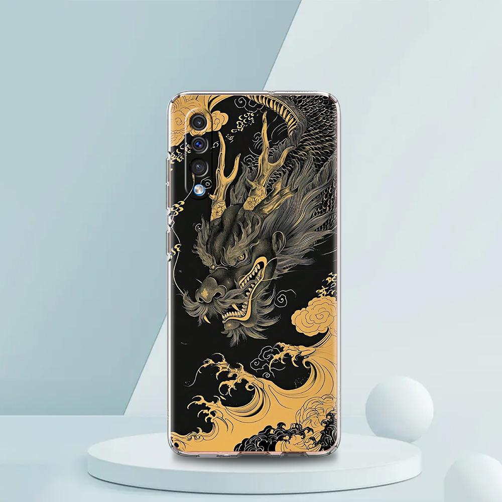 Chinese Dragon Transparent Phone Case for Samsung Galaxy A12 A50 A52 A70 A40 A10 A20 A30 A02 A03S A04 Cover Silicone Shell Capas