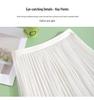 2026 Spring High Waist Pleated Mesh Skirt, Double-Sided Wear, Large Hem, Slimming Commuter Style.
