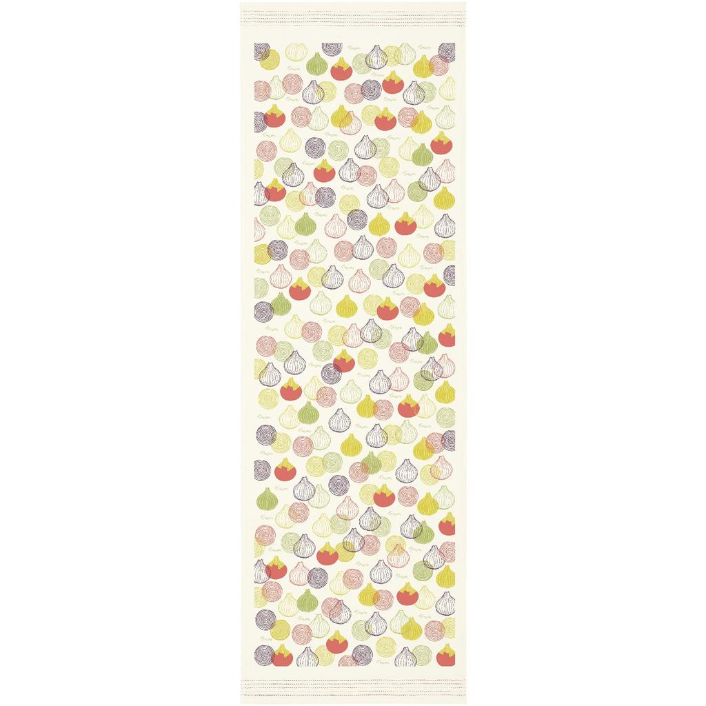 Kontex Face Fabric Onion 33 x 100 Towel, Calendar, Pattern, Ivory, Approx. cm, 56623-012