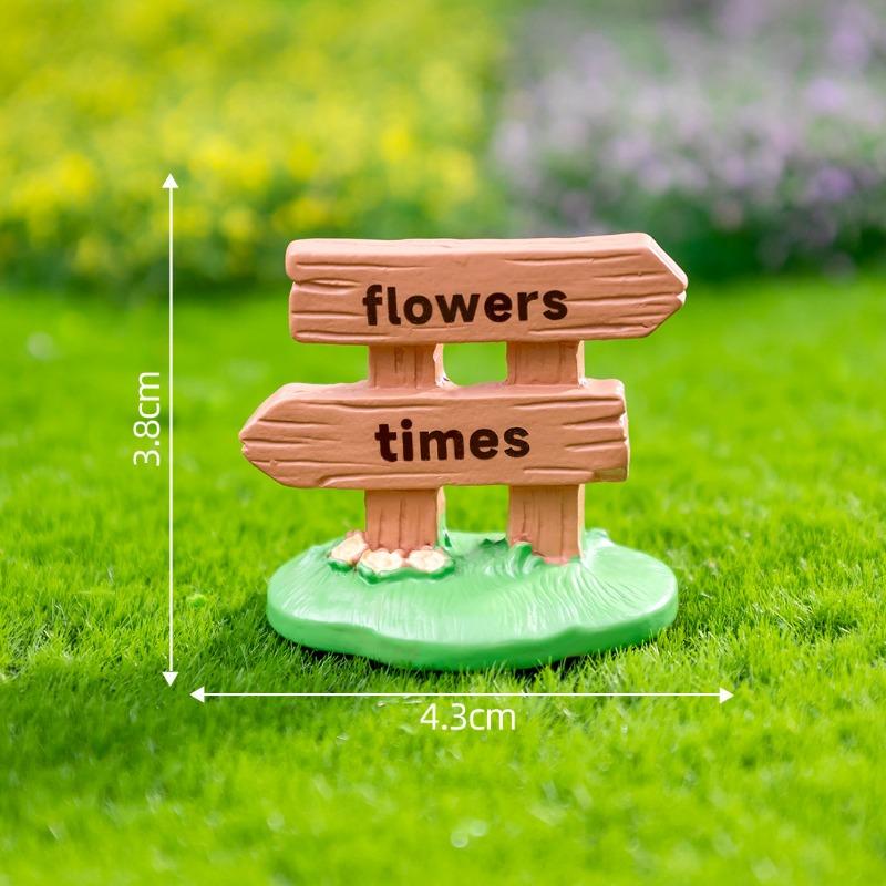 Moss Micro-landscapeCute Directional Signs, Road Signs Landscaping Materials Decorative Items Accessories Mini Ornaments