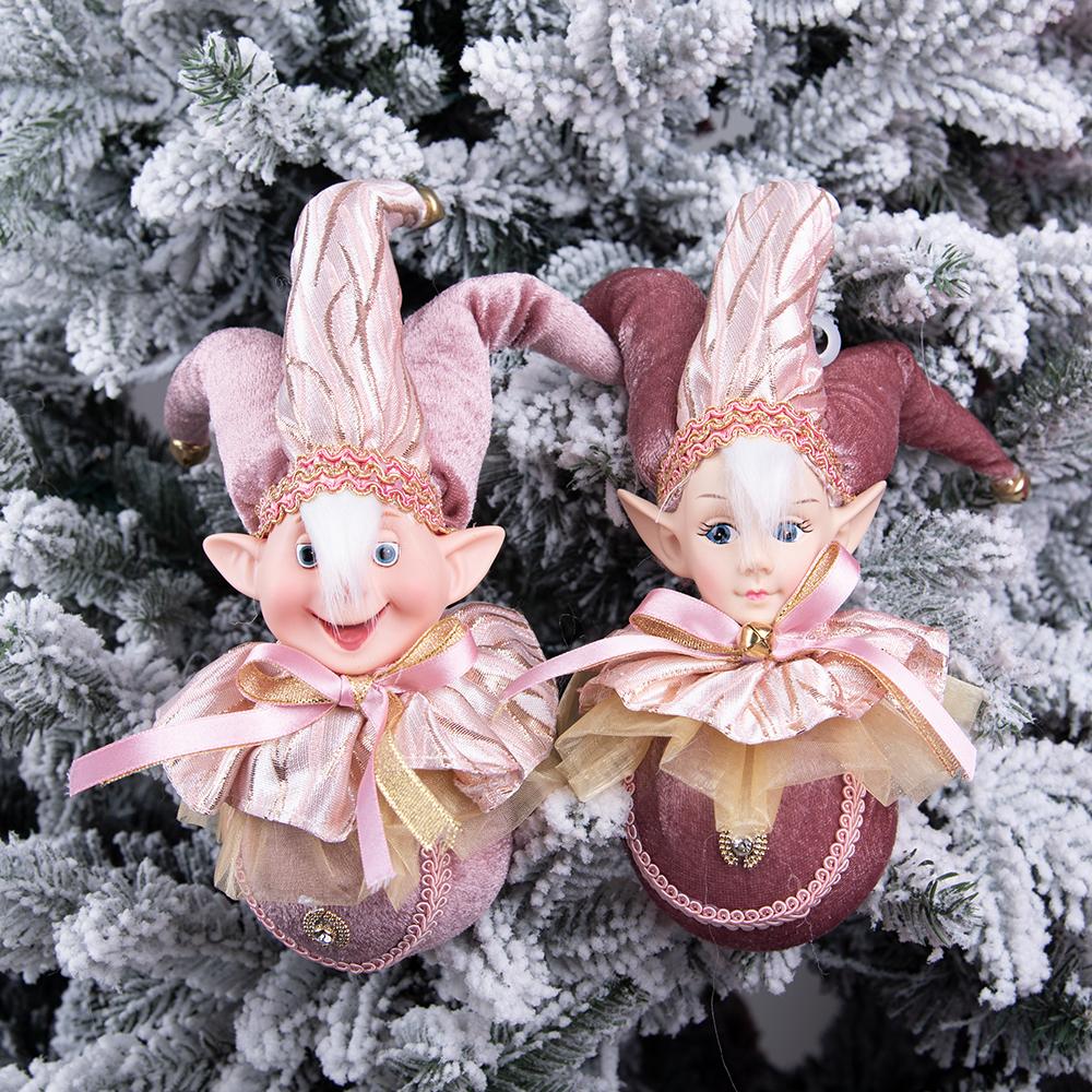 Elfenkopf, Weihnachtsdekorationen, Weihnachtspuppenelfen, Elfenraumdekorationen, Wohndekorationen, Weihnachtsbaumanhänger, Frohes Neues Jahr