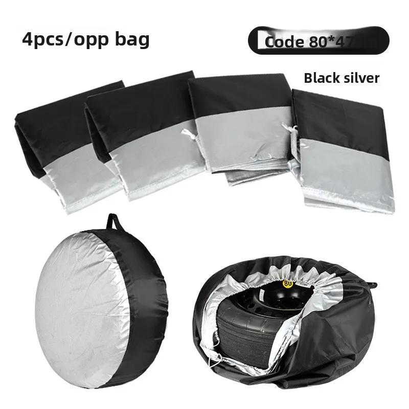 1/4 Stück Auto Auto Reifen Schutz Aufbewahrungstaschen Polyester Radabdeckung Fahrzeug Reifen Rad Ersatzabdeckungen Hülle Auto Zubehör Amagi