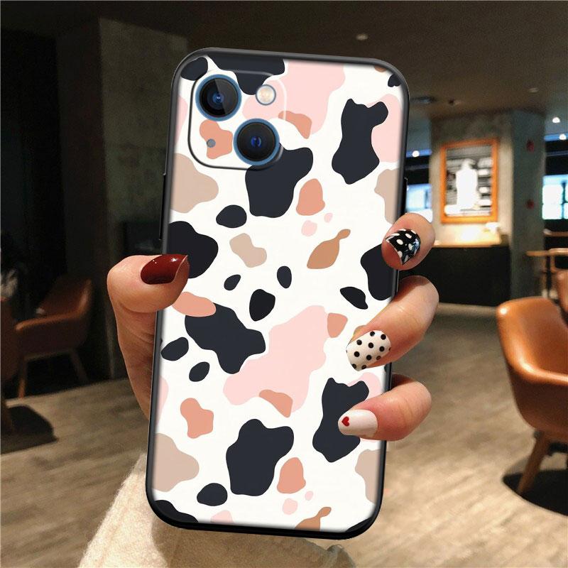 IK20 Cartoon Art Cow Shell Phone Case for Samsung Galaxy Note 10 20 S23 S24 S25 Ultra FE Plus Edge Lite A02S A35 A07 A17