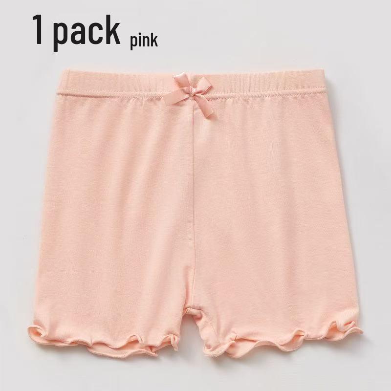 

Girls Modal Anti-Exposure Summer Shorts - Lightweight, Safety Bottomwear for Kids 100 розовый