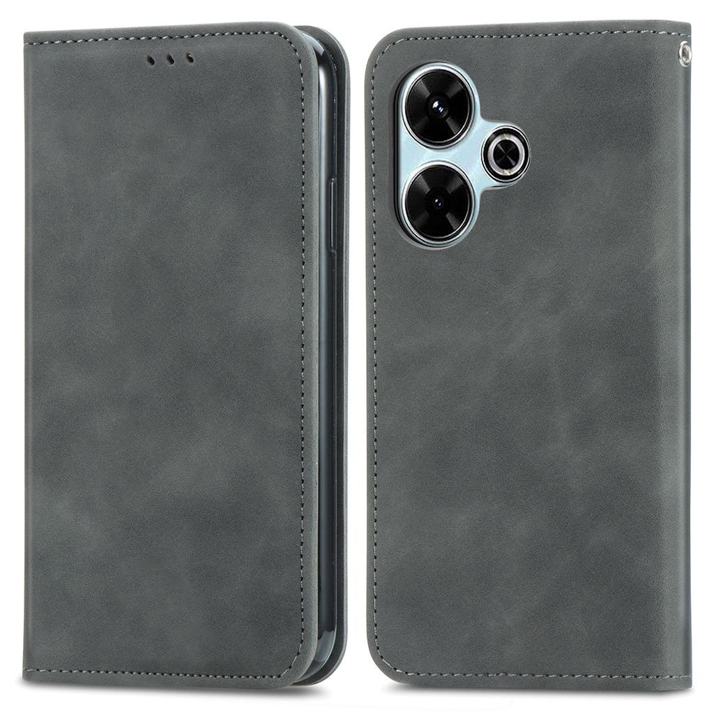 For Xiaomi Redmi 13 5G/4G Case Hidden Magnetic Leather Folding Stand Phone Cover