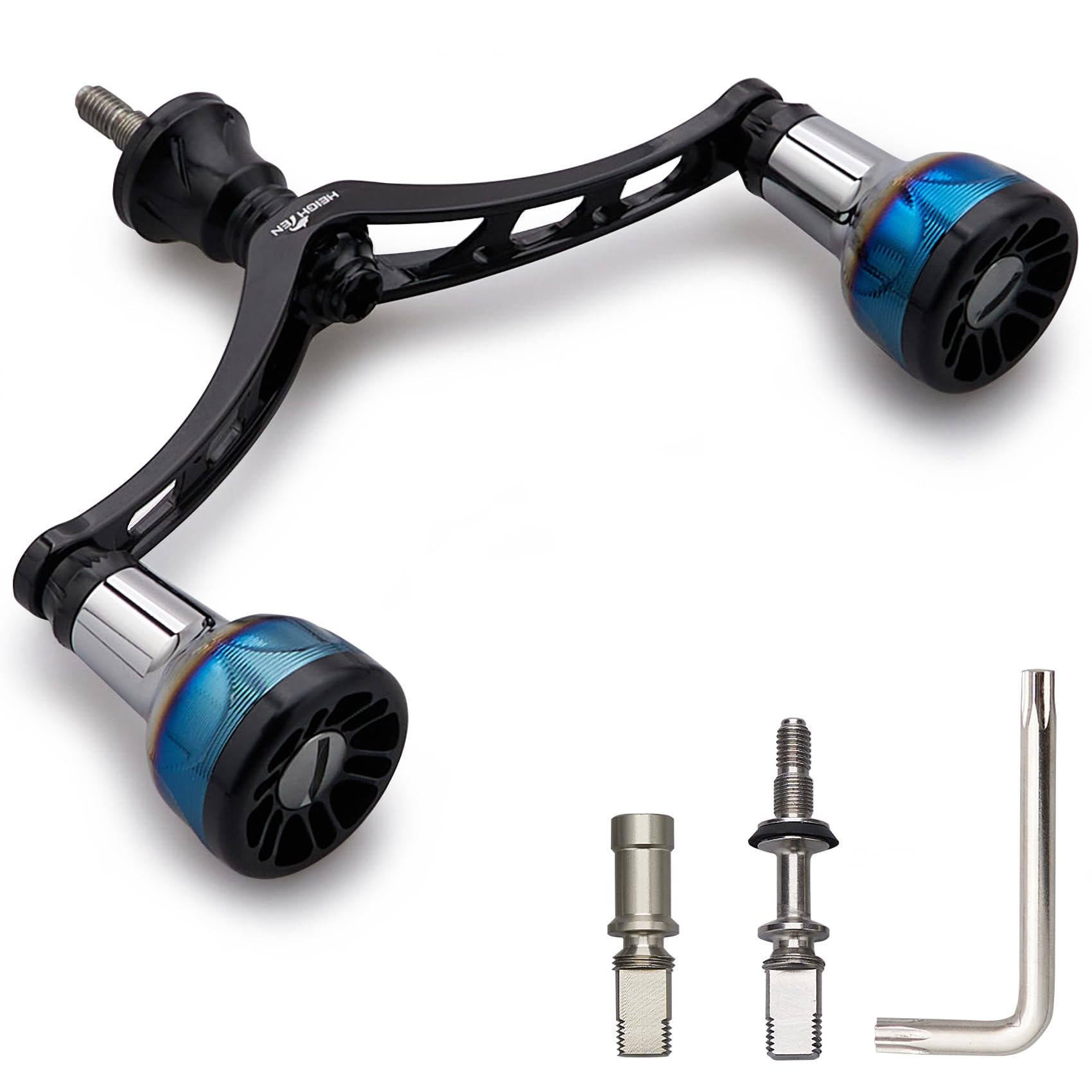 

HEIGHTEN 98/110mm Reel Handle for Shimano and Daiwa Arch Engine Series Spinning Reels (110mm - Black) (919)