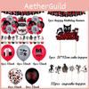 Creepy Siren Head Cartoon Cat Horror Theme Birthday Balloon And Cake Topper Set