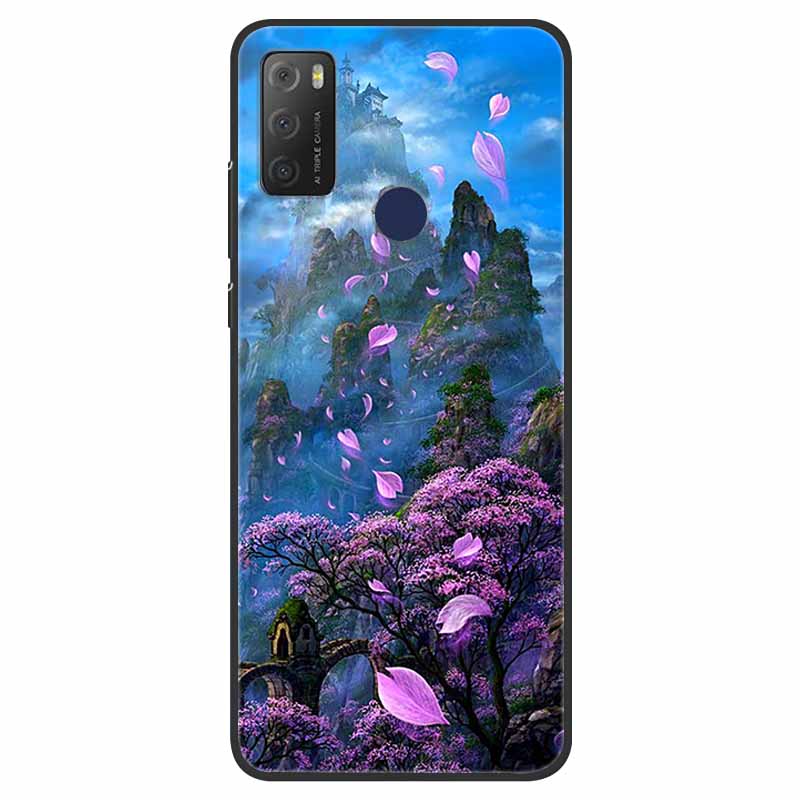 For TCL 20Y Case Marble Soft Silicone Back Wolf Shell for TCL 20E 6125F 6.52 Inch Fundas Phone Cover For TCL20Y 6156D 20 E Coque