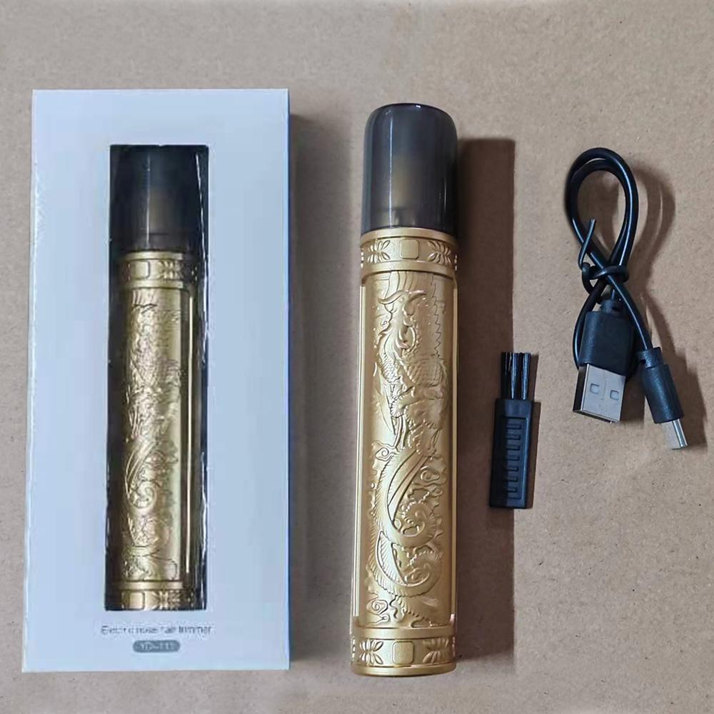Golden Dragon And Phoenix Nose Hair Trimmer Clear Nostrils Small And Convenient Washing With Knife Head Unisex Nose Hair Remover