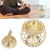 Incense Burner Holder Decorative Gold Metal Incense Stick Stand Tray for Halloween Christmas Decoration Display