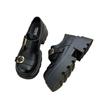 Retro Black British Style Platform Small Leather Shoes Women's 2025 New Autumn and Winter with Skirts Versatile Mary Jane Single Shoes