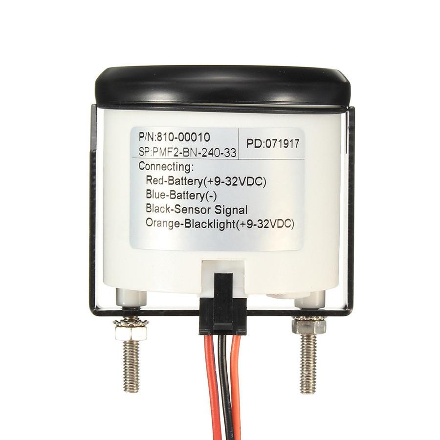 0-190 Ohms Universal 52mm Boat Fuel Level Gauge Marine Yacht Trim Tank Indicator