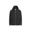 Solid Color Zip Hooded Casual Jacket Men Outerwear Black IK3711