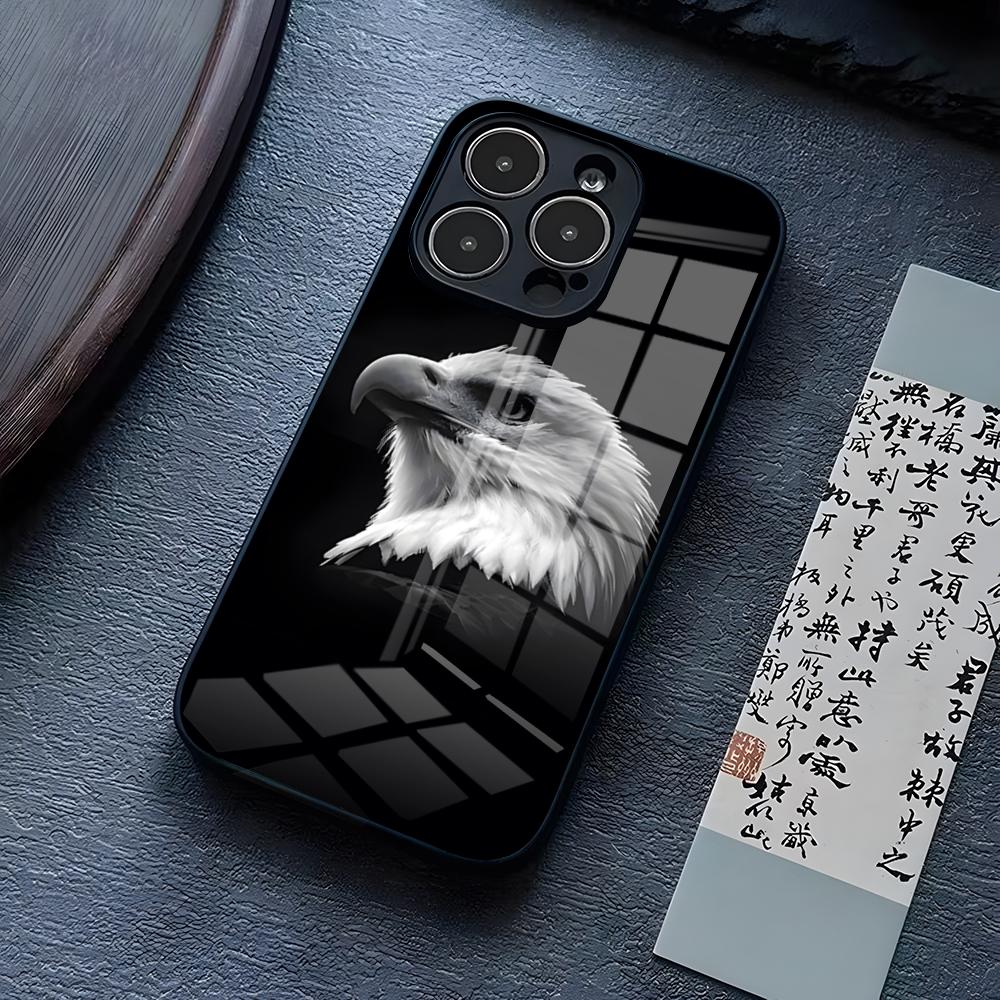 American USA Flag Eagle Phone Case For IPhone 13 Pro Max 14 16 Plus 12 Mini 11 15 X XR XS 8 7 Plus SE Tempered Glass Cover