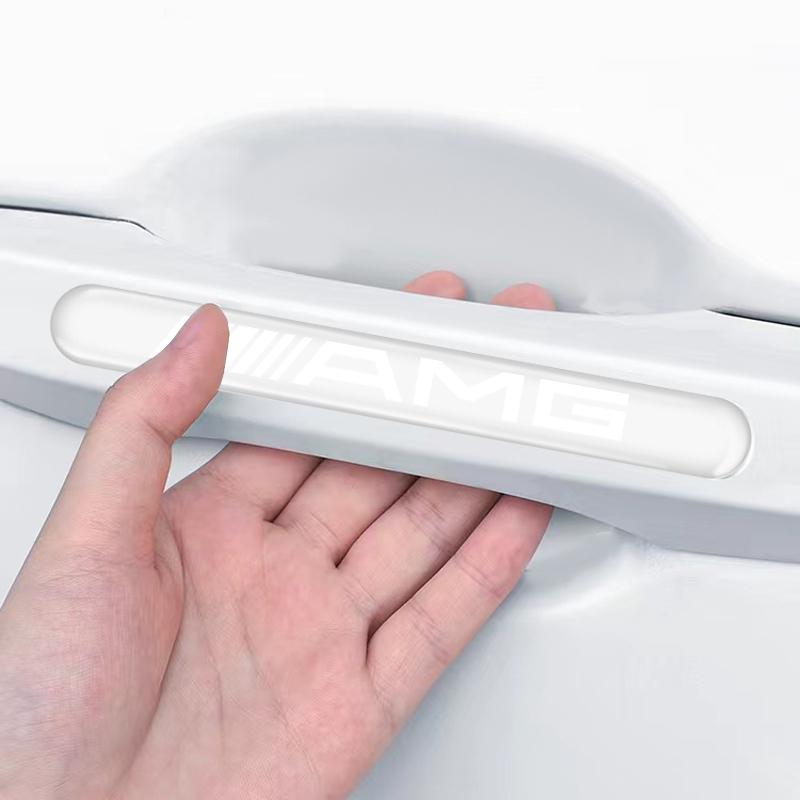 For Mercedes-Benz amg C500 C200 C300 A B C E GLA CLA GLK GL ML GLE Car Sticker Door Handle Protective Film with Car Door Sill Protector Stickers