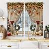2 Pieces of Classic Twill Weave Christmas Decoration Printed Curtains   Bedroom and Living Room   Home Decoration   Room Decoration