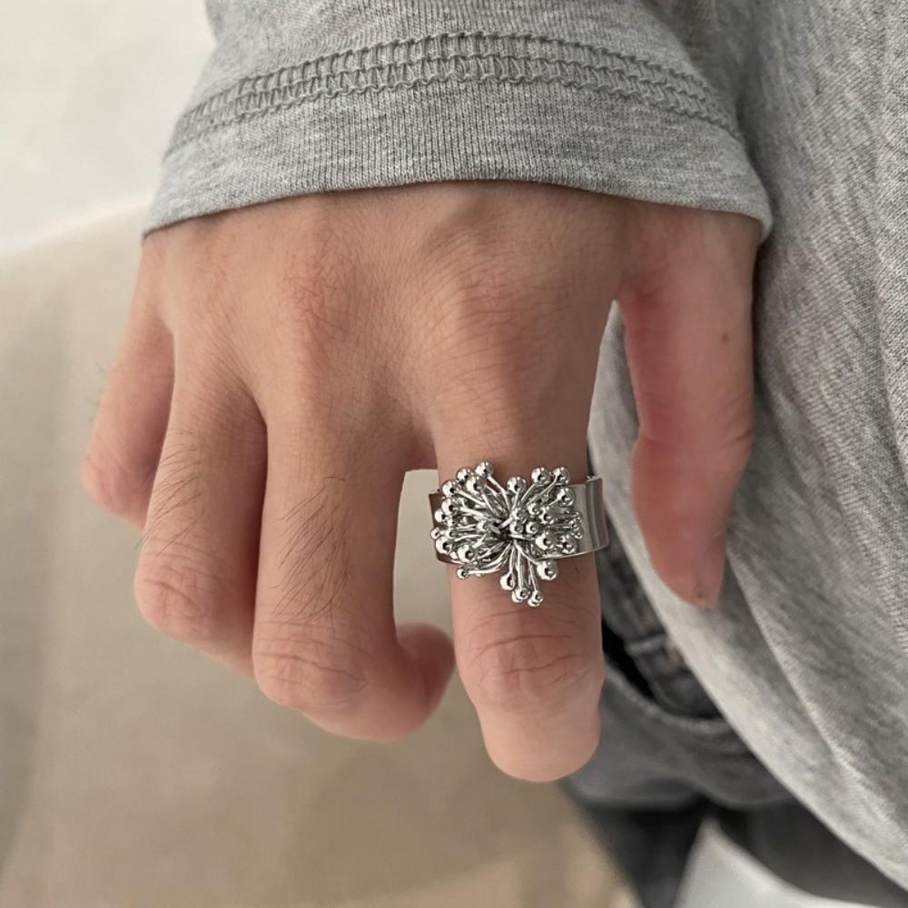 Handmade Minimalist Sterling Silver Rings Simple Design Couple Rings New Flower Ring  Unisex