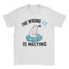 The Wrong Ice Is Melting Abolish ICE Fashion T Shirts Pure Cotton Tee Shirt for Male YK Casual Pattern Short Sleeve Tops