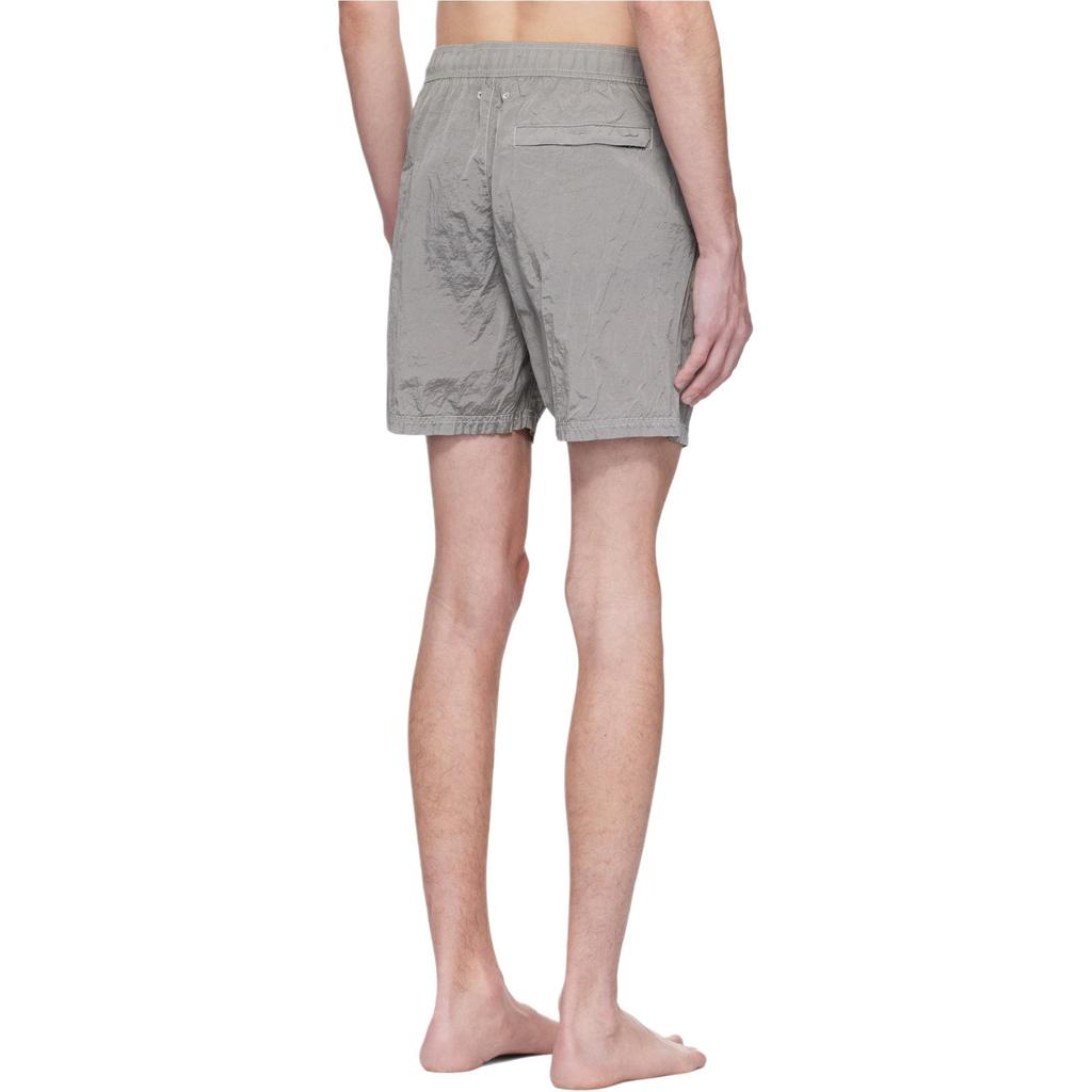 STONE ISLAND Solid Logo Elasticated Swim Shorts Men Swimwear Gray K1S15B1000-09S0043-V0061