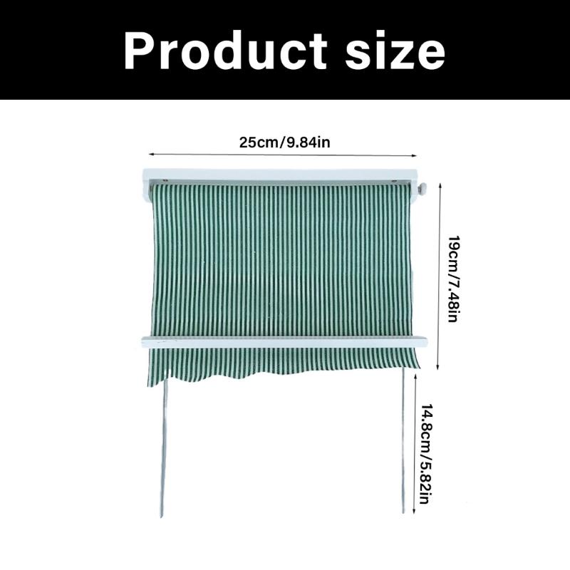 Doll House Awning With Easy Assembly Design For 1/12 Miniature Doll House Quick Installation Doll House Display Accessory