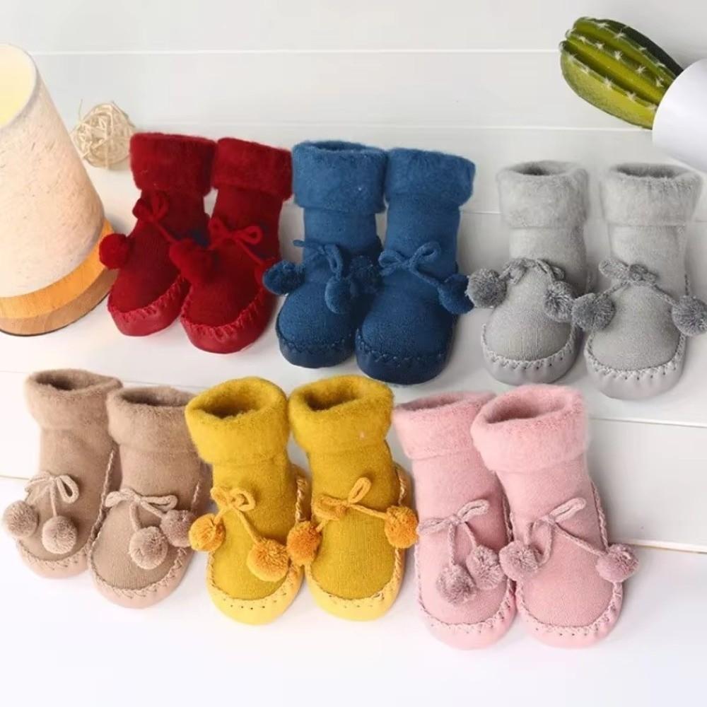 Plush Newborn Baby Shoes Casual Anti-Slip Socks New Floor Toddler Socks  Infant Girls Boys