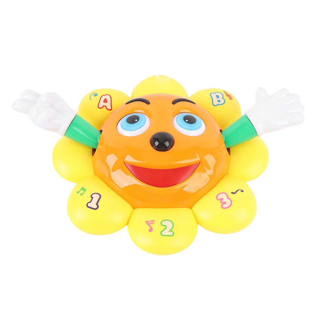 Kids Sunflower Toy Toddler Rotatable Multifunctional Child Electric Sunflower Light Up Musical Toy