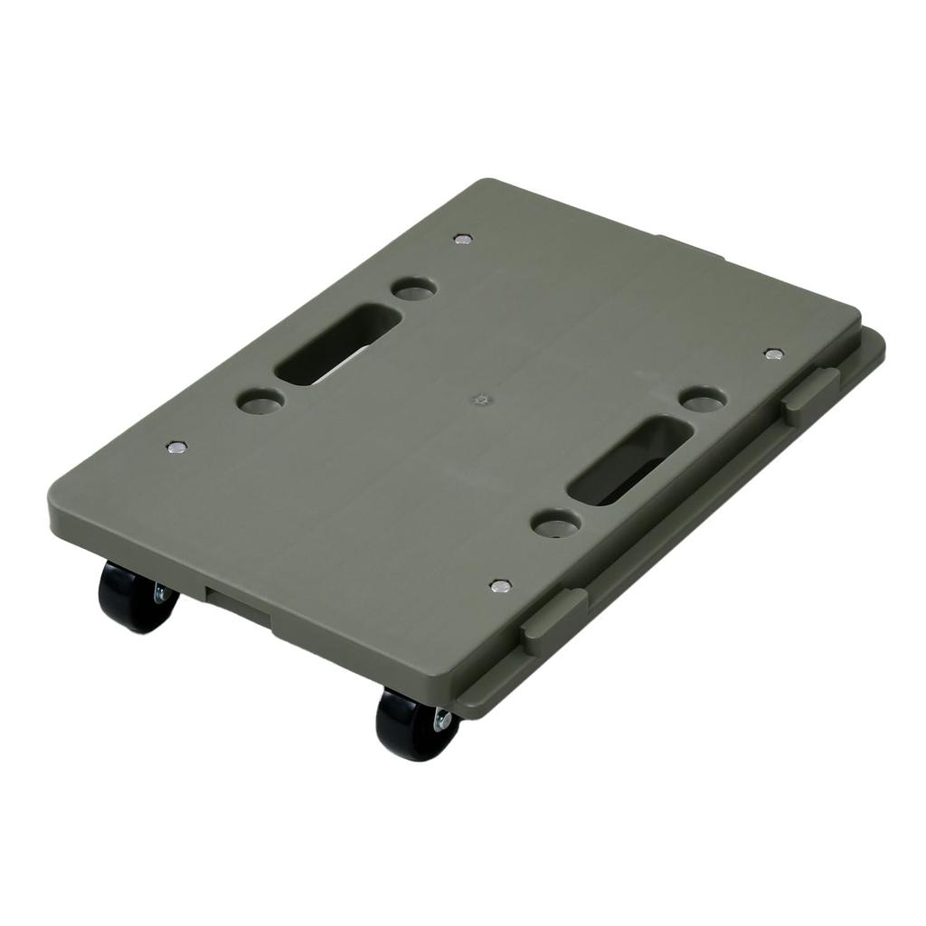 YAMAZEN Home Carry Household Platform X 41 Cm In Elastomer Olive (YAMAZEN) Cart, 27.5 (Made Japan), Casters, Compact, Lightweight, Connectable, Drab,