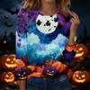 Womens Halloween Graphic Pullover Sweatshirt Long Sleeve Crewneck Casual Top Lightweight Soft Fabric
