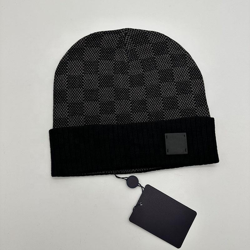 Luxuriöse Designer Winter Outdoor Warme Skimütze Amerikanisches Kalt Gestrickt Langlebig Gemeinsames Karomuster Spandex/Baumwolle Unisex Kalt
