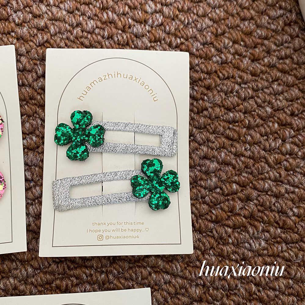 Anti-Rust Shiny Fabric Heart  Square BB Clips - Kids  Stylish Hair Accessories