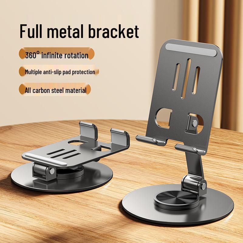 All-Metal Rotating Aluminum Desktop Tablet and Phone Stand
