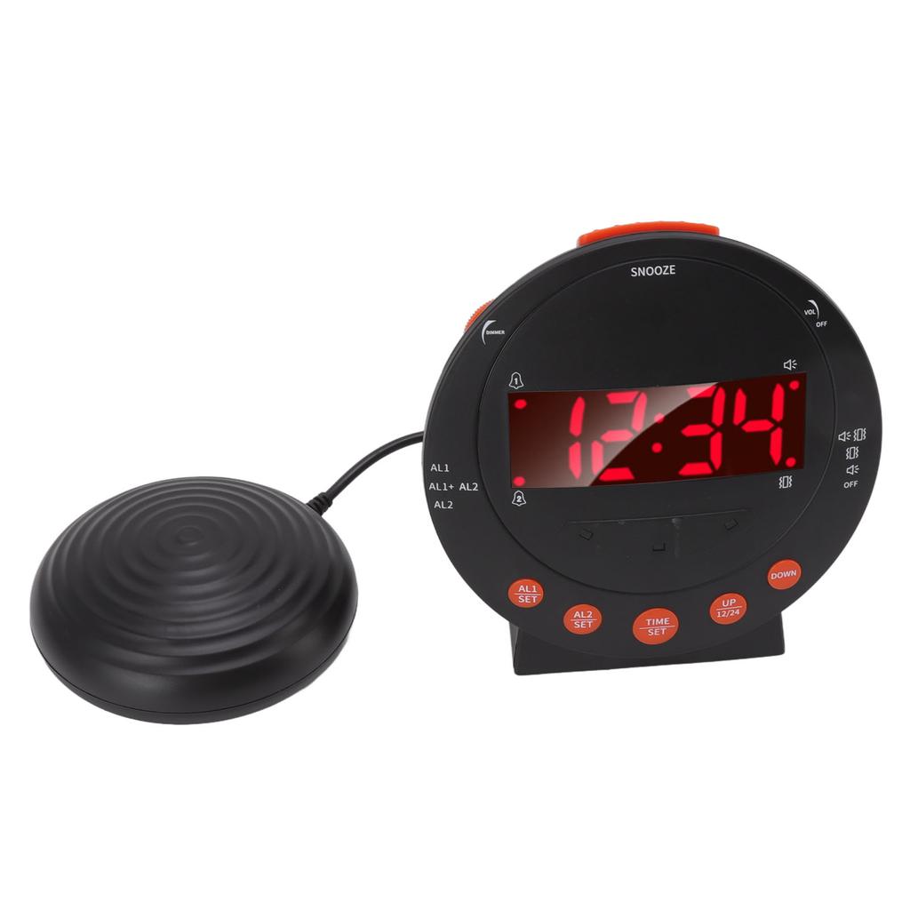 Alarm Clock 110 Decibels Red Flashing Light Super Shaker Extra Loud Alarm Clock for Student Elder