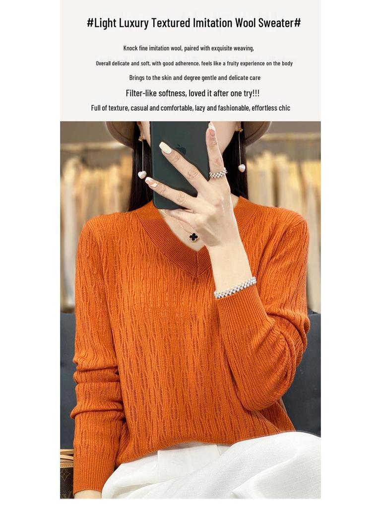 Summer 2025 Women's Plus Size V-Neck Long Sleeve Hollow Out Knit Sweater Cardigan Blouse