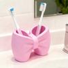 Cute Bow Toothbrush Holder Decorative Pen Holder Stylish Toothbrush Stand Desk Organizer for Pens Makeup Brushes