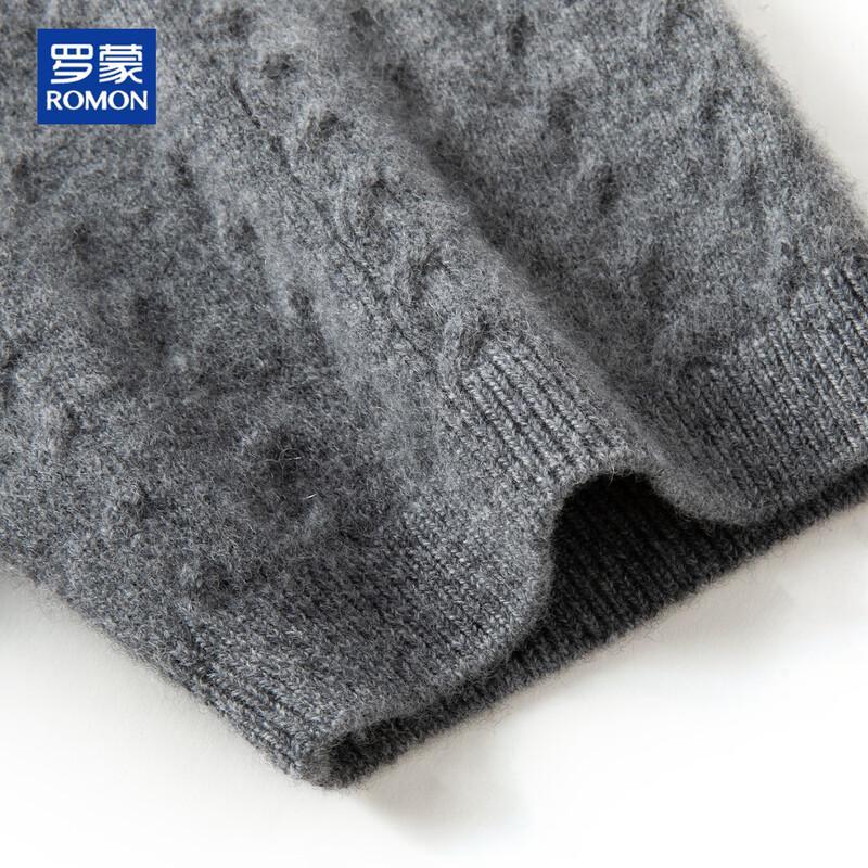 ROMON Men's Cable Knit Short-Sleeve Sweater