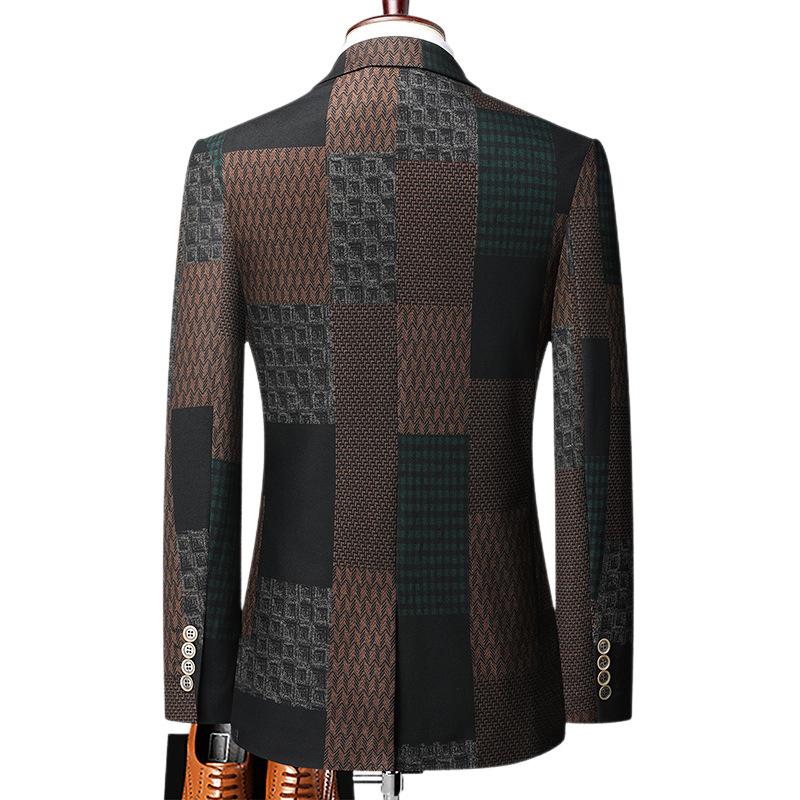 New Autumn and Winter Hong Kong Style Handsome Fashion Single Suit Men's Suit Top Business Casual Fashion Blazer