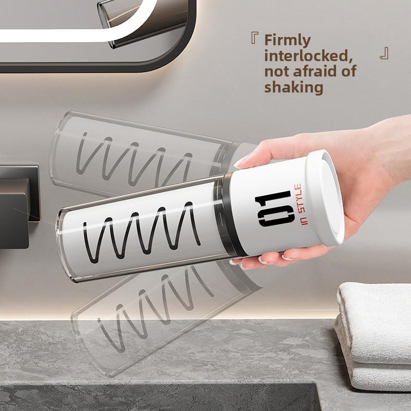 Toilet Cup Travel-friendly Household Three-in-one Set for Brushing Teeth and Rinsing Mouth, High-quality Appearance Toothbrush Cup